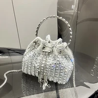 luxury Designer purses and handbags bags for women bucket clutch purse evening banquet bag Crystal rhinestone shoulder bag - Image 4