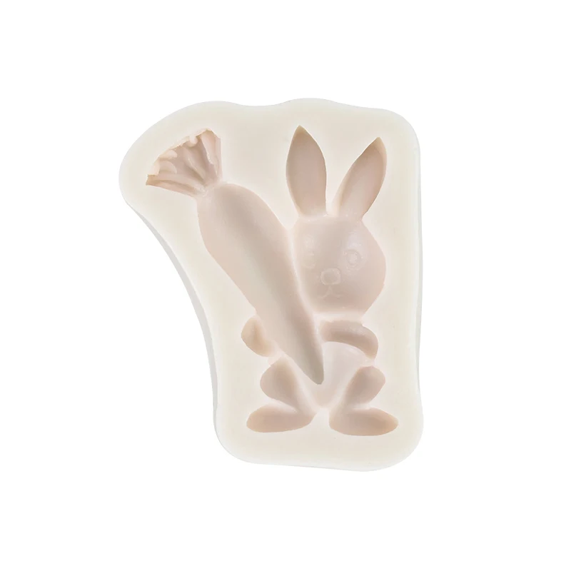 Easter Rabbit Silicone Mold Biscuit DIY Pastry Fondant Moulds Easter Party Home Baking Tool Birthday Party Cake Decoration