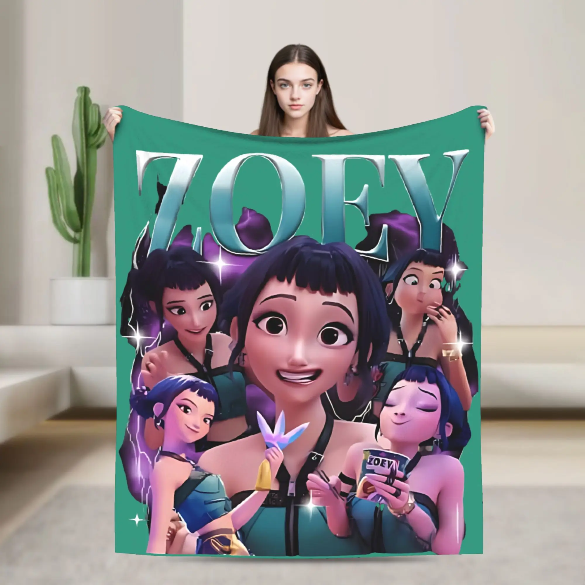 HUNTRIX KPOP Demon Hunters Аніме Фланелева ковдра Чудова ковдра для дому 200x150 см Килимок