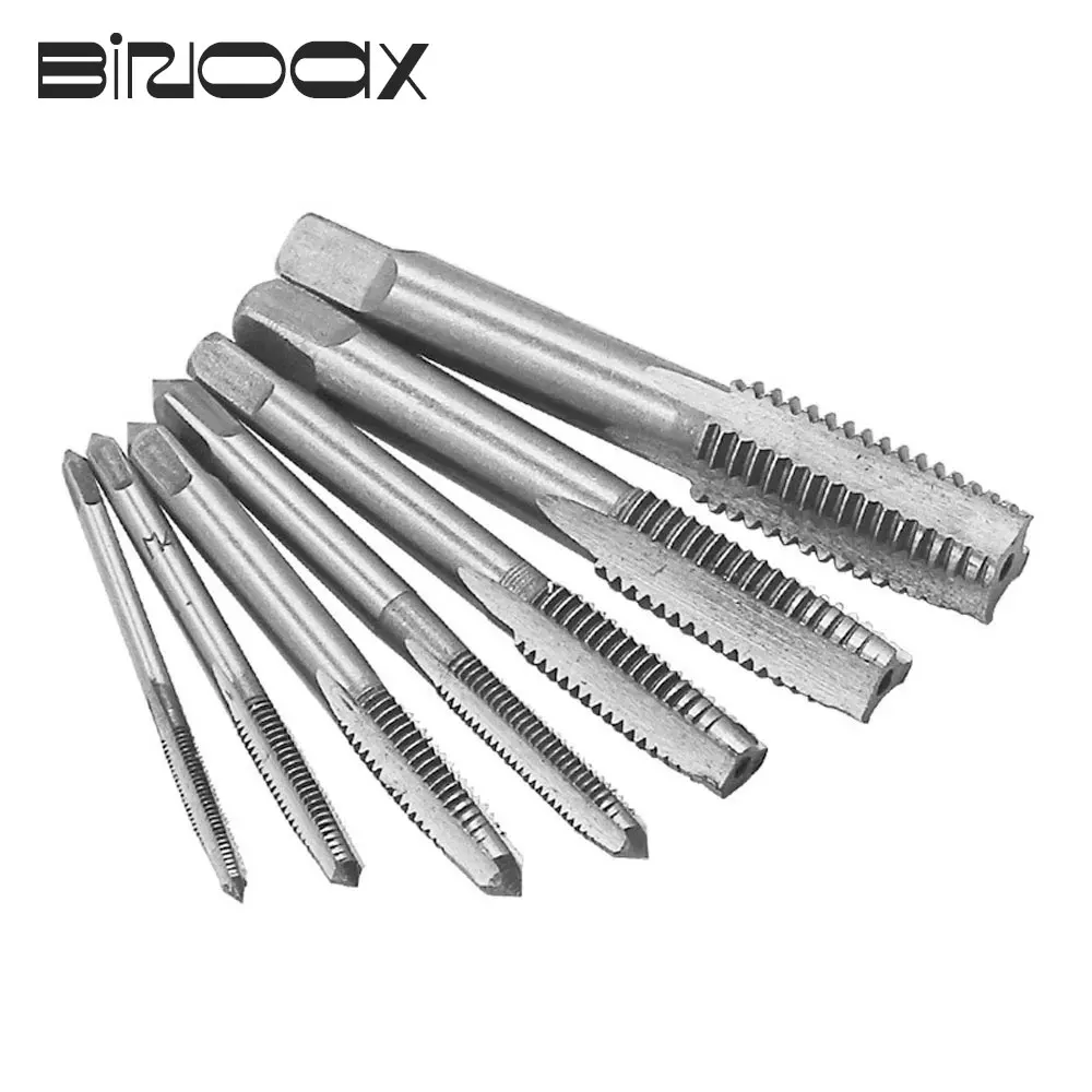 Binoax 테이퍼 파이프 탭 금속 나사, M3, M4, M5, M6, M8, M10, M12, 5 개, 7 개