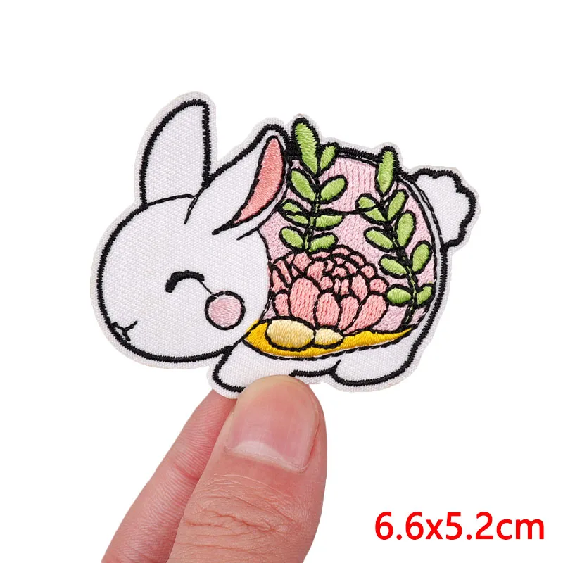 Blumen Igel Patches auf Kleidung Tier Patch DIY bestickt Patch Eisen auf Patches für Kleidung Cartoon Nähen Aufkleber Abzeichen – Detail 11