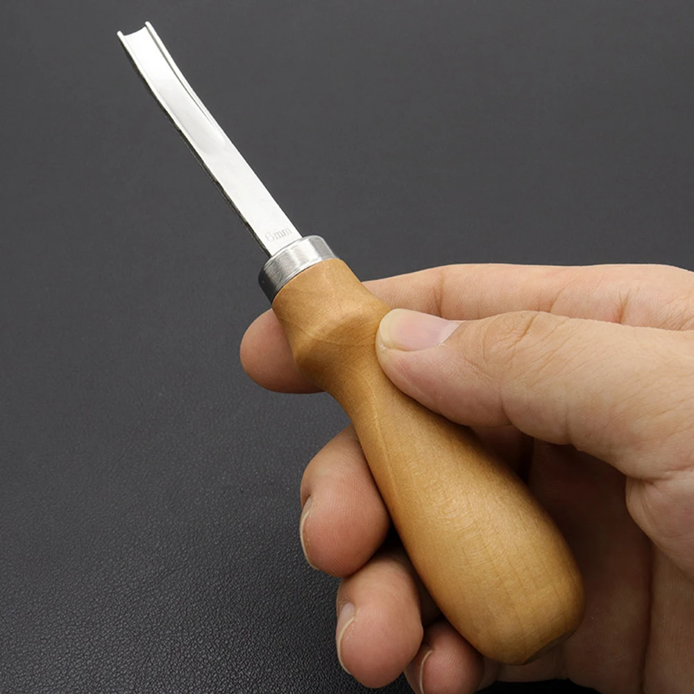 4/6/8/10/12/14/16mm Leather Edge Skiving Beveler Tool Set Wide Mouth Leathercraft Edge Skiving Beveler Leather Trimmer 1pc