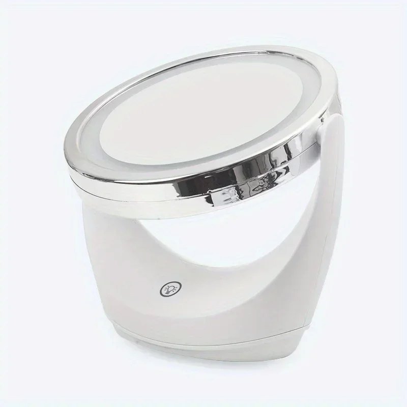 LED Makeup Mirror Intelligent Makeup Mirror Desktop Mirror with Light Student Makeup Princess Mirror Portable Small Mirror 2