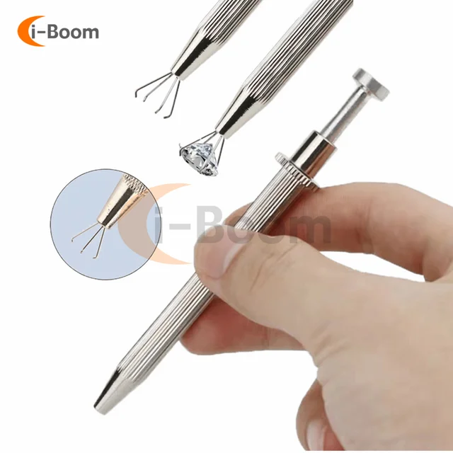 Stainless steel 4 Claws Beads Holder Pick-up Tool Diamond Gems Prong Holder  Tweezer Catcher Grabber Body Tattoo Piercing Tool - AliExpress