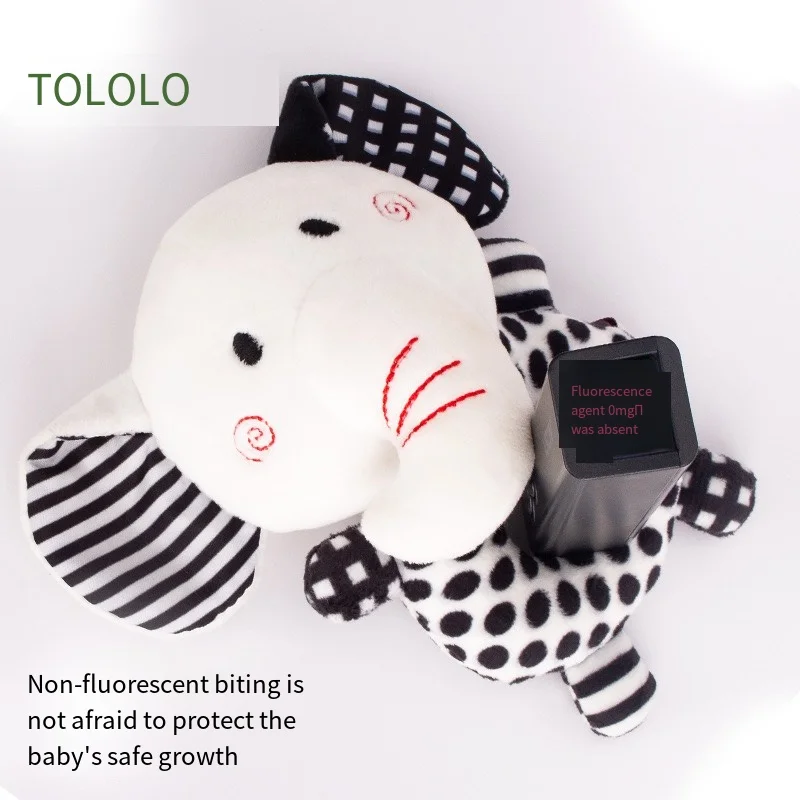 Newborn visual training black and white hand grip rattle exercise baby gripping ability to soothe baby toys importable 2