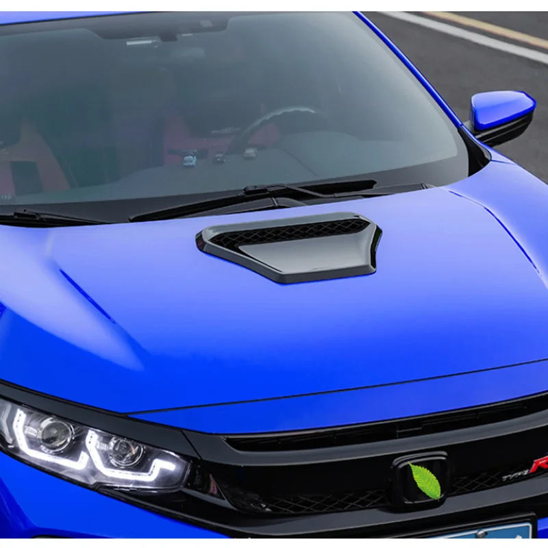 New TYPE R Style Car Front Hood Scoop Decorative Stick Cover
