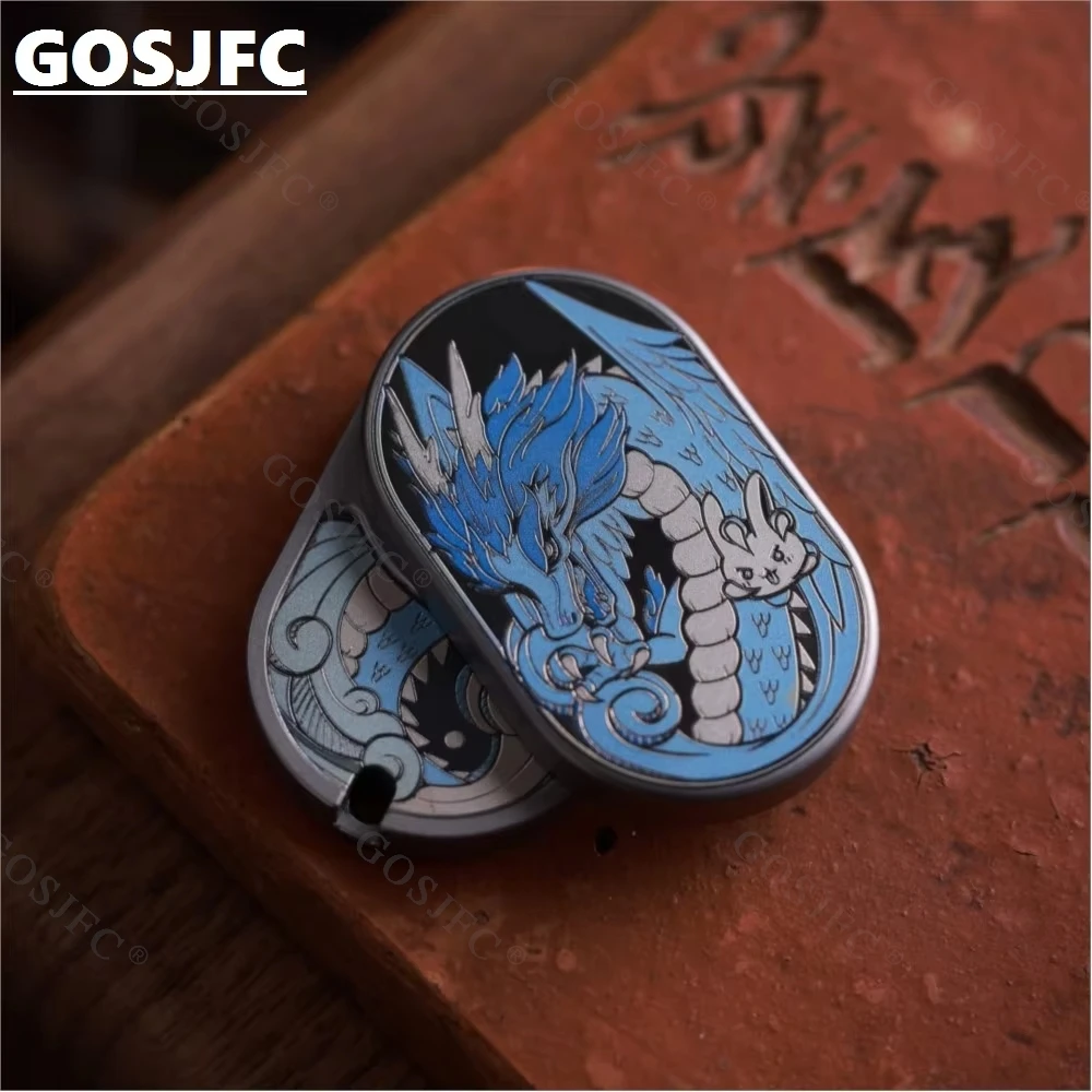 MOT Dragon Rhythmic Fidget 슬라이더는 왼쪽 및 오른쪽으로 360도 회전합니다. ° 기계식 푸시 슬라이더 금속  안절부절 장난감-Freehip.co.kr