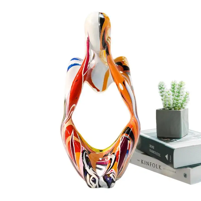 

Thinker Abstract Art Sculpture Colorful Figurines For Shelves Graffiti Aesthetic Sculpture Room Décor Modern Home For Living