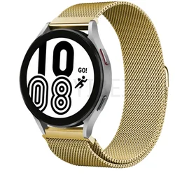 Sleek Milanese Loop Stainless Steel Watch Band - Adjustable Mesh Bracelet Strap for Smartwatches (20mm & 22mm) (Gold 3)