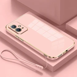 Luxury Square Plating Shockproof Back Cover for vivo Y75 5G (Gs6D pink)