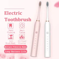 Xiaomi Mijia Electric Toothbrush Rechargeable USB 6 Mode Sonic Toothbrush IPX7 Waterproof Travel Box Holder replacement head New 5