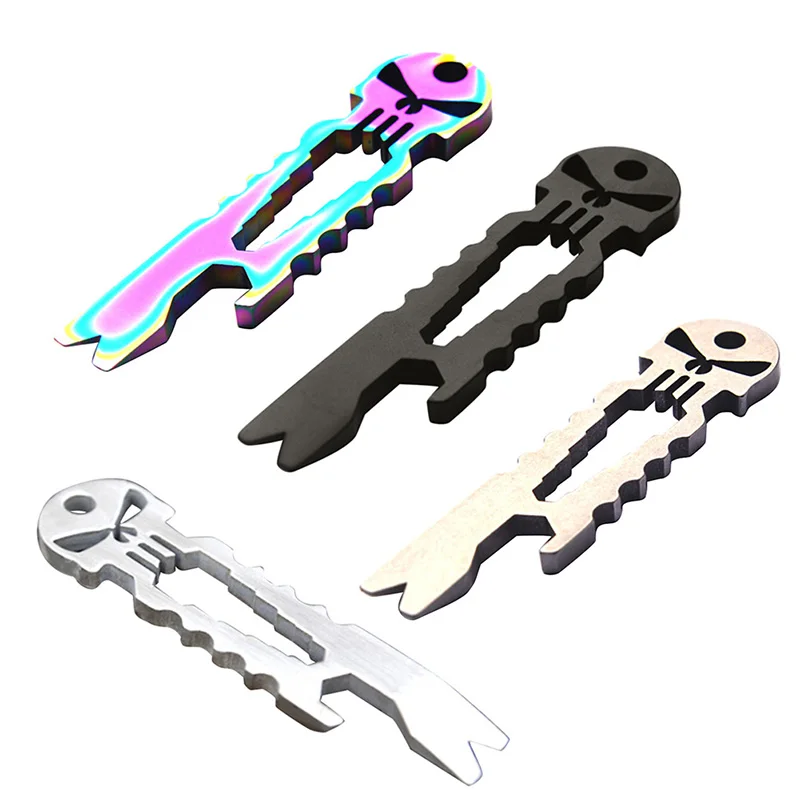 

Skull Tactical EDC Multifunction Survival Tool Key Chain Bottle Opener New