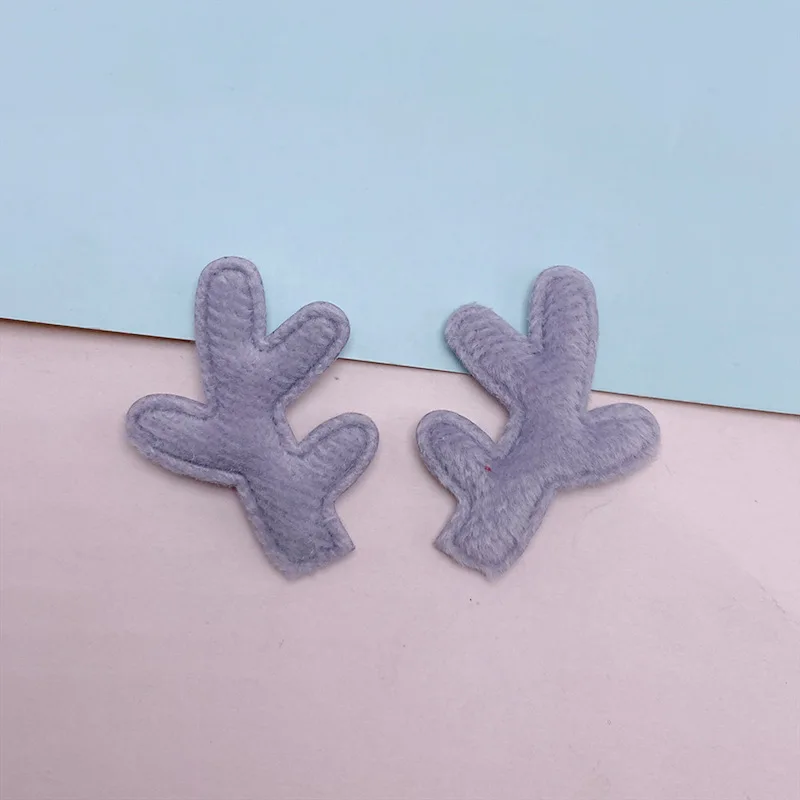 50 Stück 2,8*3,5CM beidseitig gefilzte 3D-Hirschgeweih-Applikationen für DIY-Weihnachtsornamente, Haarspangen-Dekoration, Aufnäher – Detail 11