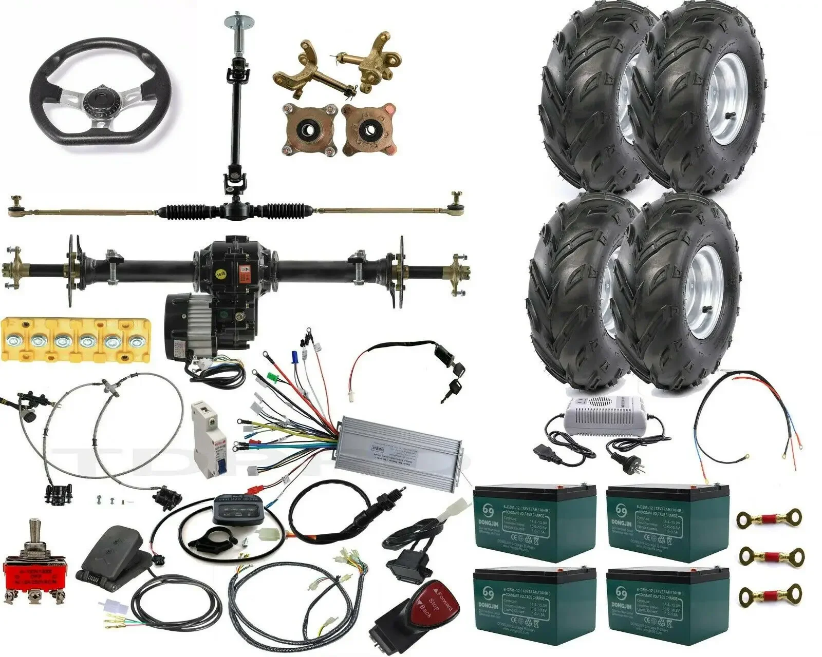 Go Kart Kit Eje Vivo Trasero Para Y Quads ATV 50cc 70cc 90cc | 740 Mm,  Incluye Frenos Y Cadena Eje Trasero Metal Completo Para Karts