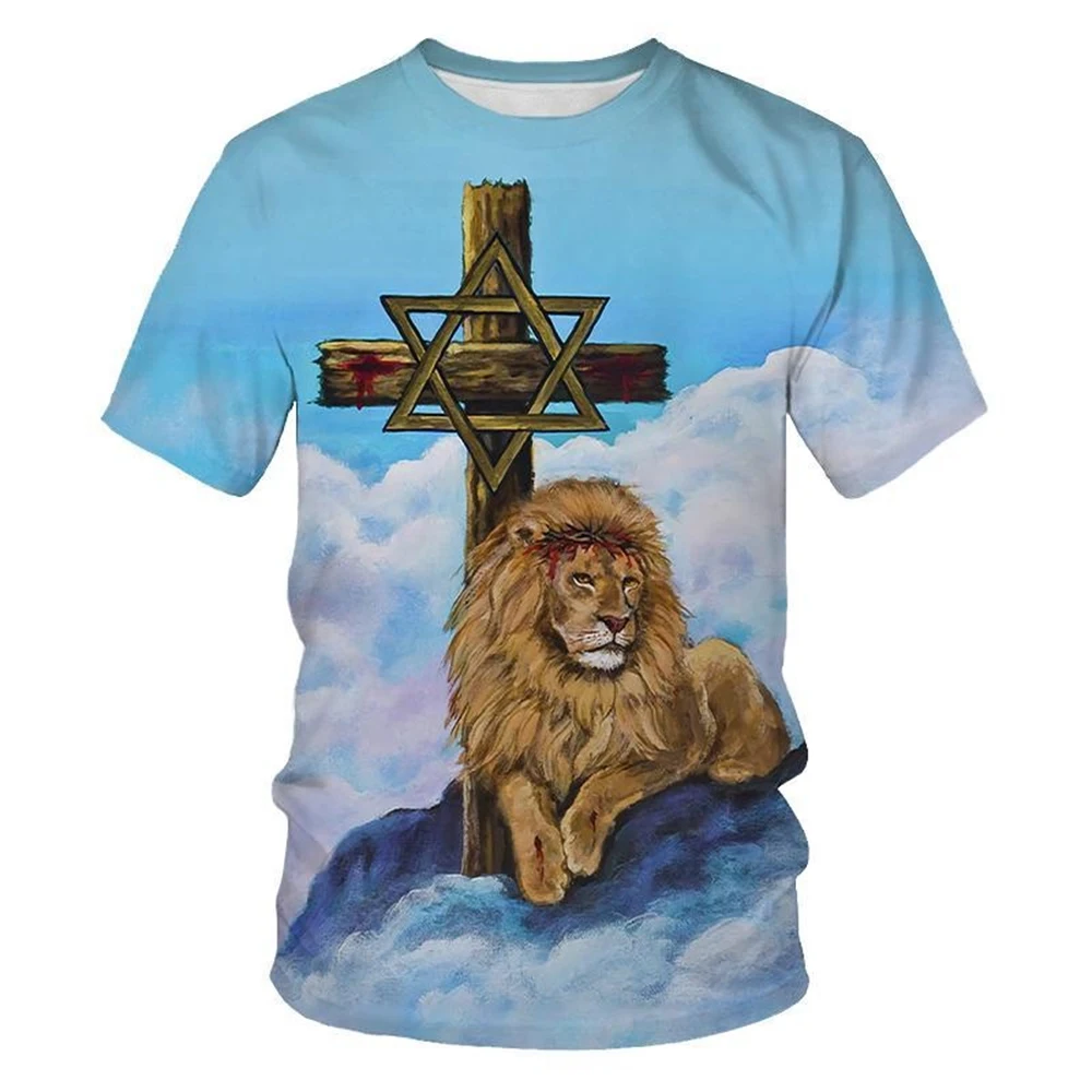 Cross Lion 3D Print Tee 5