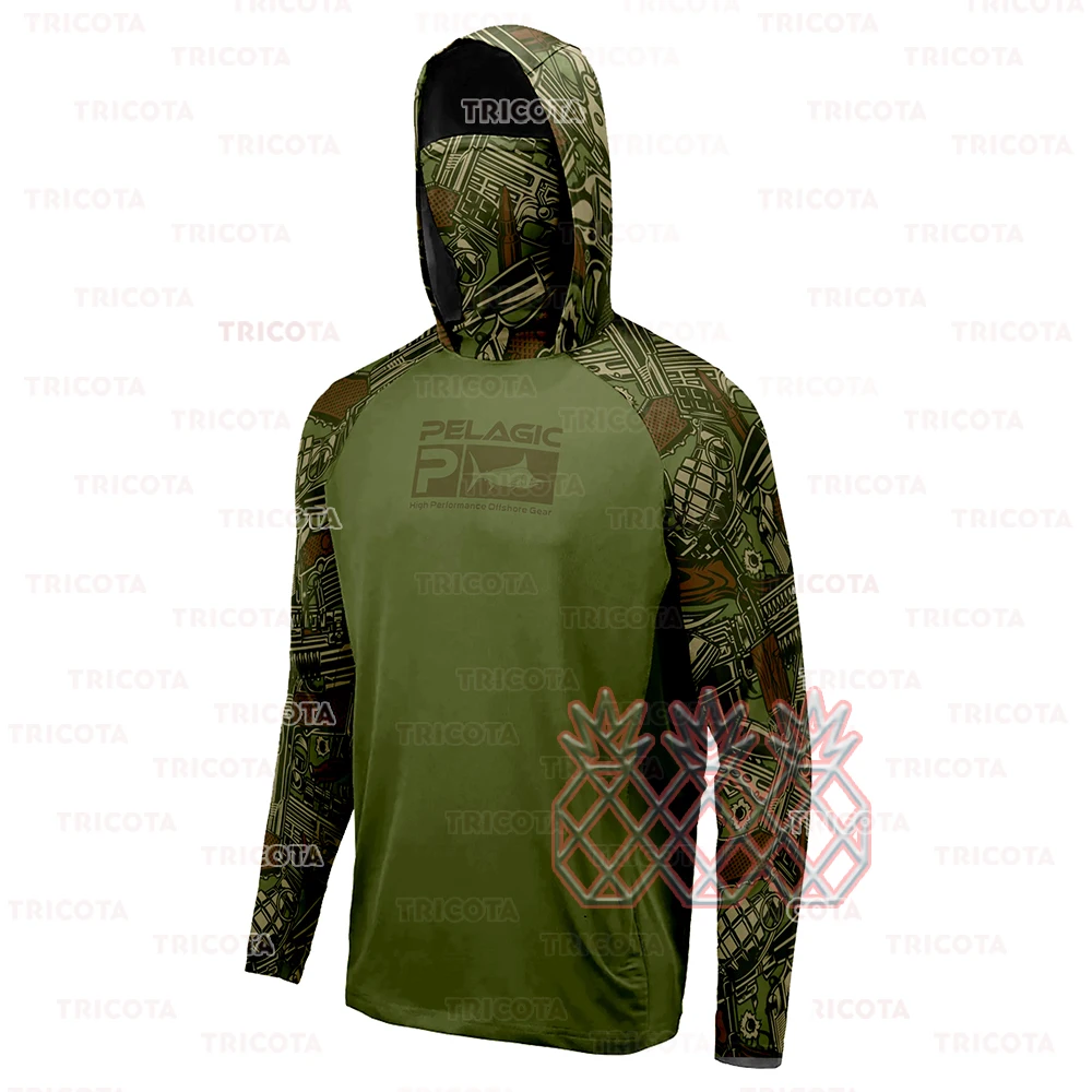 

Мужские футболки Pelagic для рыбалки с длинным рукавом, защита от УФ-лучей, женская одежда, дышащая одежда UPF50 + одежда для серфинга