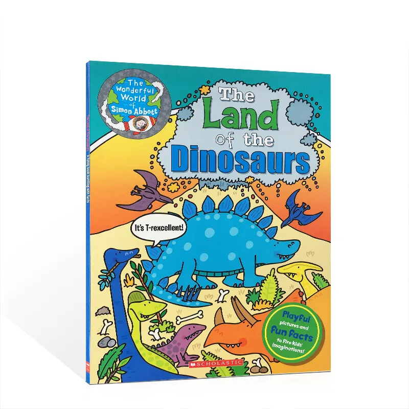 

Milu Original English Picture Book The Land Of Dinosaurs Wonderful World Of Simon Abbott Children's Popular Science