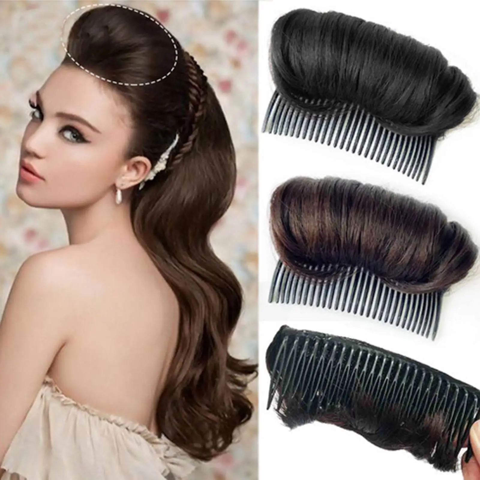 Invisible Hair Base Bump Volume Fluffy Insert Comb Clip for Women Girls Daily Wear Dating Party Party Hair Styling Tool 30g invisible pore base gel cream pores face primer facial for daily women pore base gel cream makeup base beauty