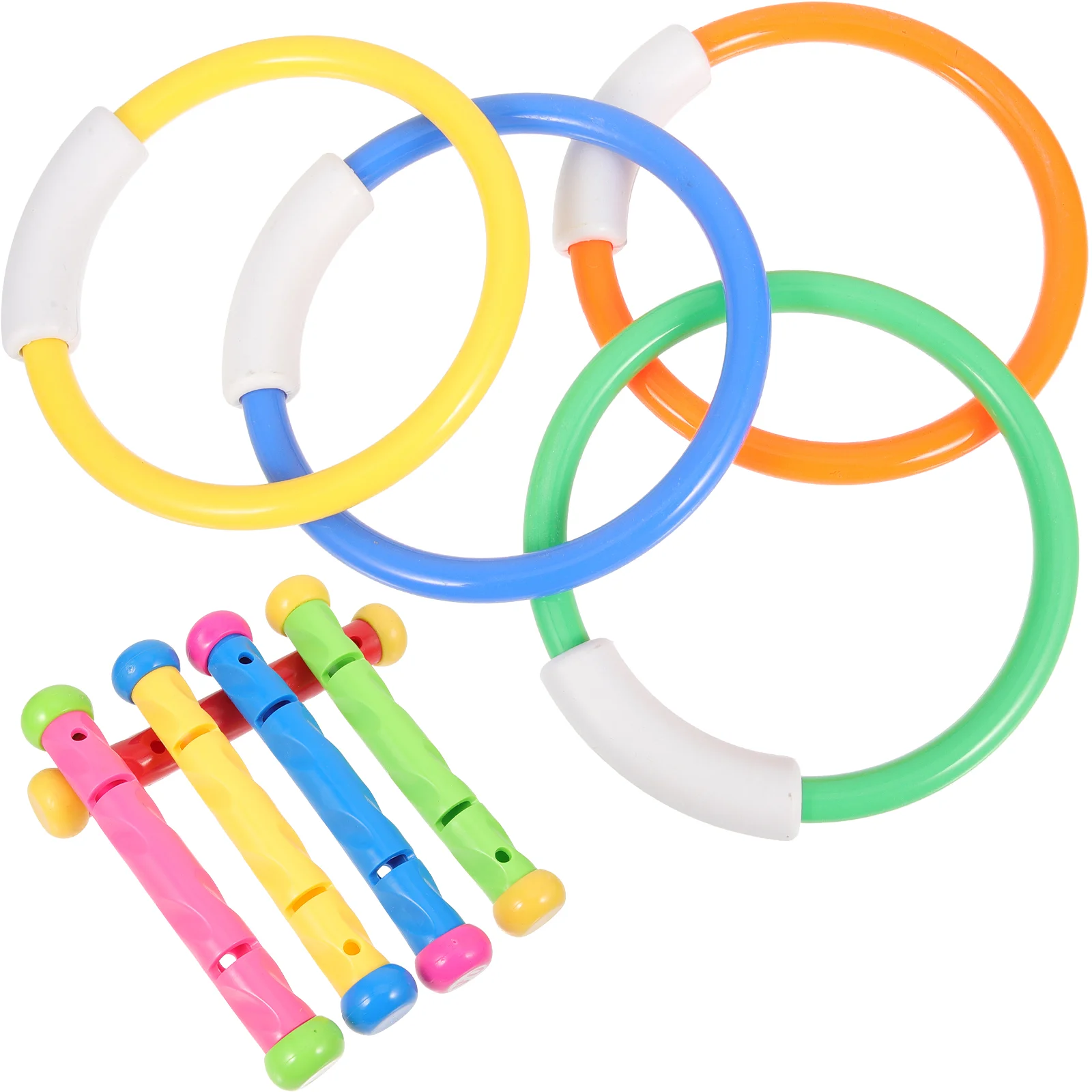 

9 Pcs Diving Play Set Swimming Pool Stick Kids Ring Toddler Beach Toys for Toddlers Age 3-5