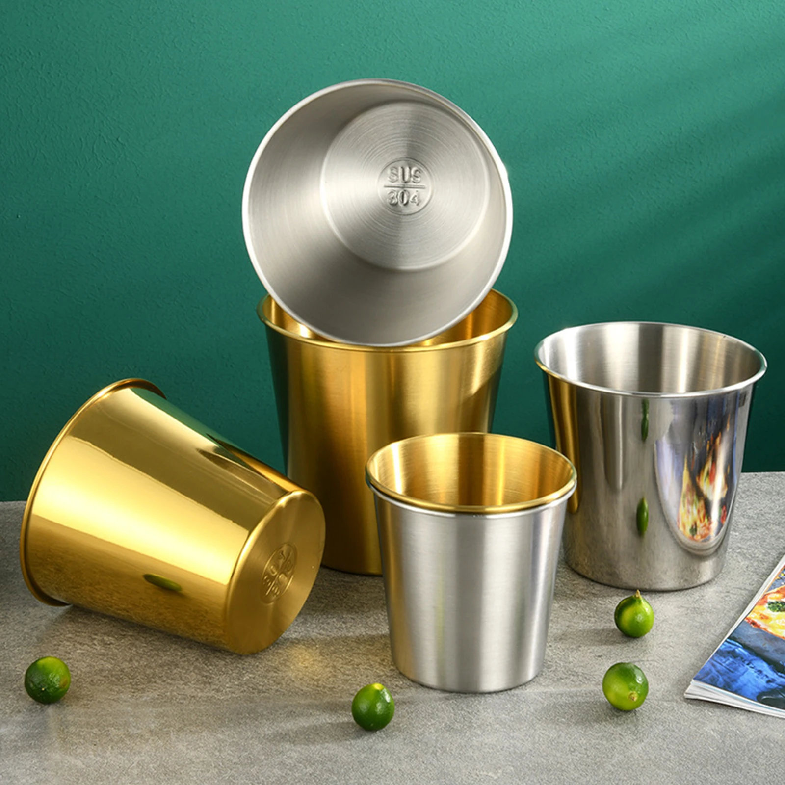 Stainless Steel Bar Ice Bucket Wine Spit Wine Barrel Container for KTV Club Bar