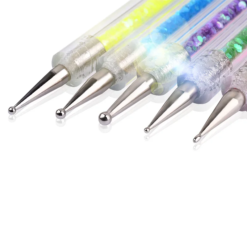 5Pcs Nails Art Dotting Pen Nails Brushes For Nails Art Accessories Tools Kits Nail Supplies For Professionals Manicure Set 4