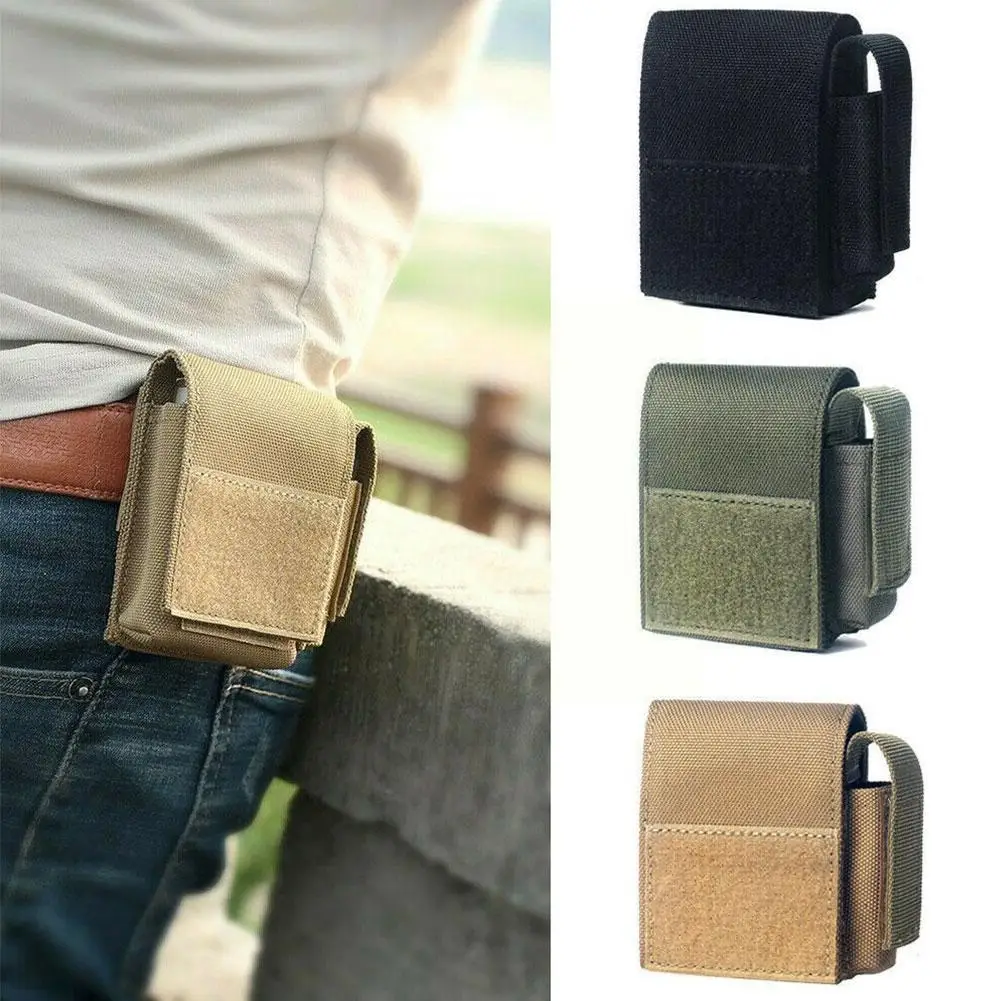 Nylon Cigarette Pouch Battery Lighter Storage Bag Waist Pack Outdoor