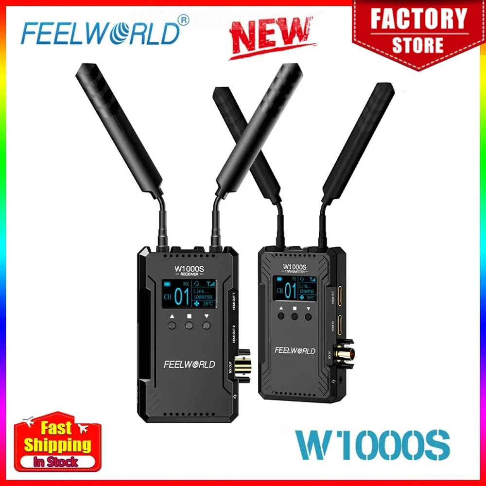 FEELWORLD 무선 비디오 전송 시스템, HD 이미지 송신기 수신기, HDMI SDI 1082P, Mars 400s Pro, W1000S, 1000FT
