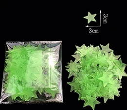 1000Pcs Luminous Stars Glow In The Dark Wall Stickers For Kids Baby Rooms Bedroom Ceiling Home Decor Fluorescent Star Stickers