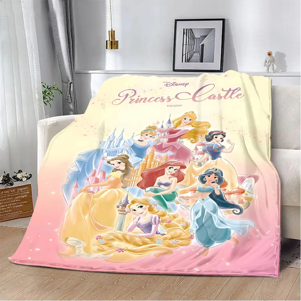 Disney Princess Printed Blanket Picnic Blankets Warm Blanket Soft and Comfortable Blanket Home Travel Birthday Gift 6
