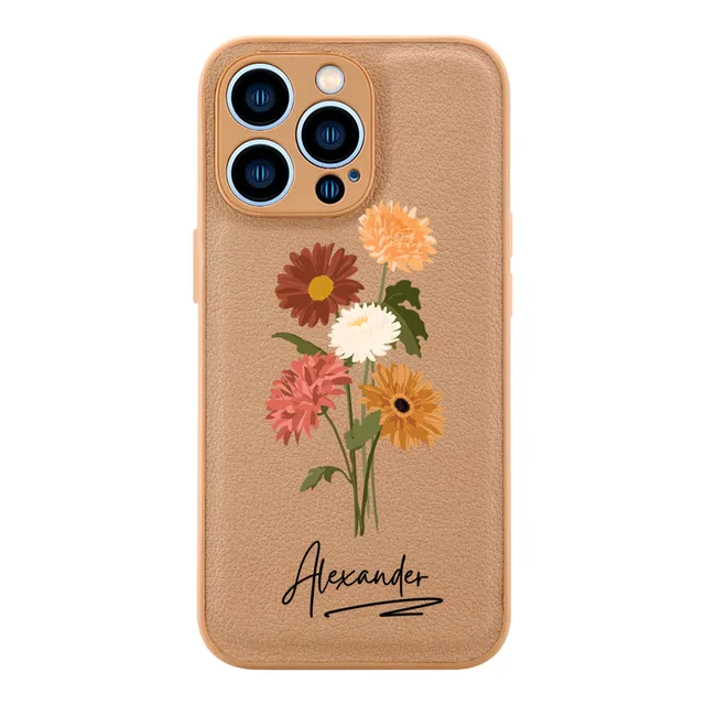 Custom Name Sunflowers & Chrysanthemums Phone Case 7
