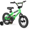 Children's 12-16 Inch BMX Bike with Training Wheels, Adjustable Seat, and Brakes for Ages 3-8