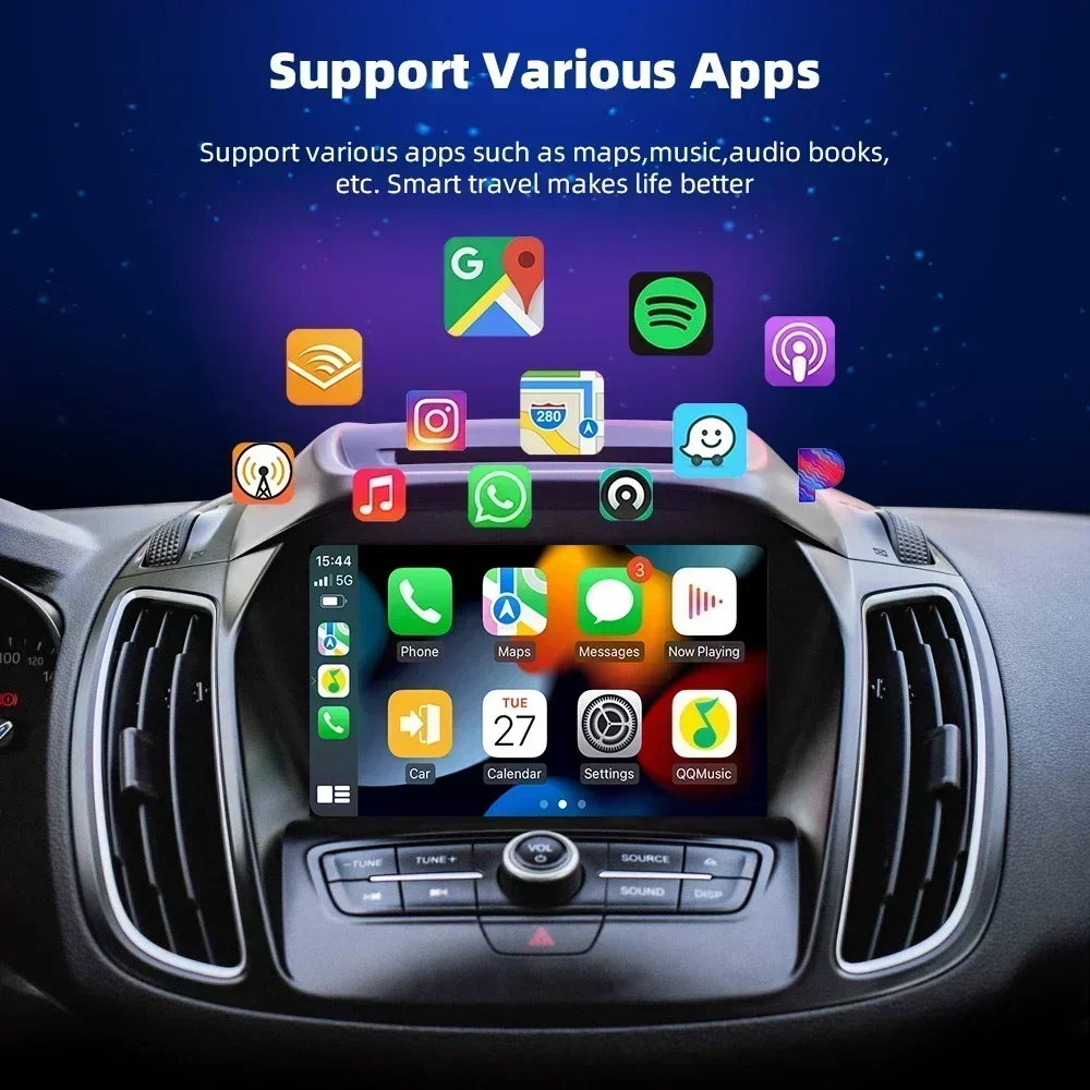 Mini Wireless Carplay Android Auto Box Spotify BT for VW Toyota Mazda Nissan Camry Suzuki Subaru Citroen Mercedes Kia Ford Opel