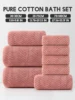 8-Piece Set [4 Square Towels + 2 Towels + 2 Bath Towels] Coral Velvet Foldable Combination Set, Can Be Used for Bathroom, Bedroom, Hotel, Outing and Other Places 1