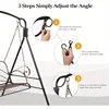 VINGLI Upgraded Metal Patio Porch Swing 660 LBS Weight Capacity Steel Porch Swing Chair for Outdoors Heavy Duty Swing Ch 3