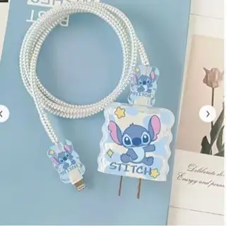 18W/20W Charger Protective Case Cartoon Stitch Cable Protector for iPhone 16 15 Charging Cable Data Charger Rope Cable Winder - Image 18