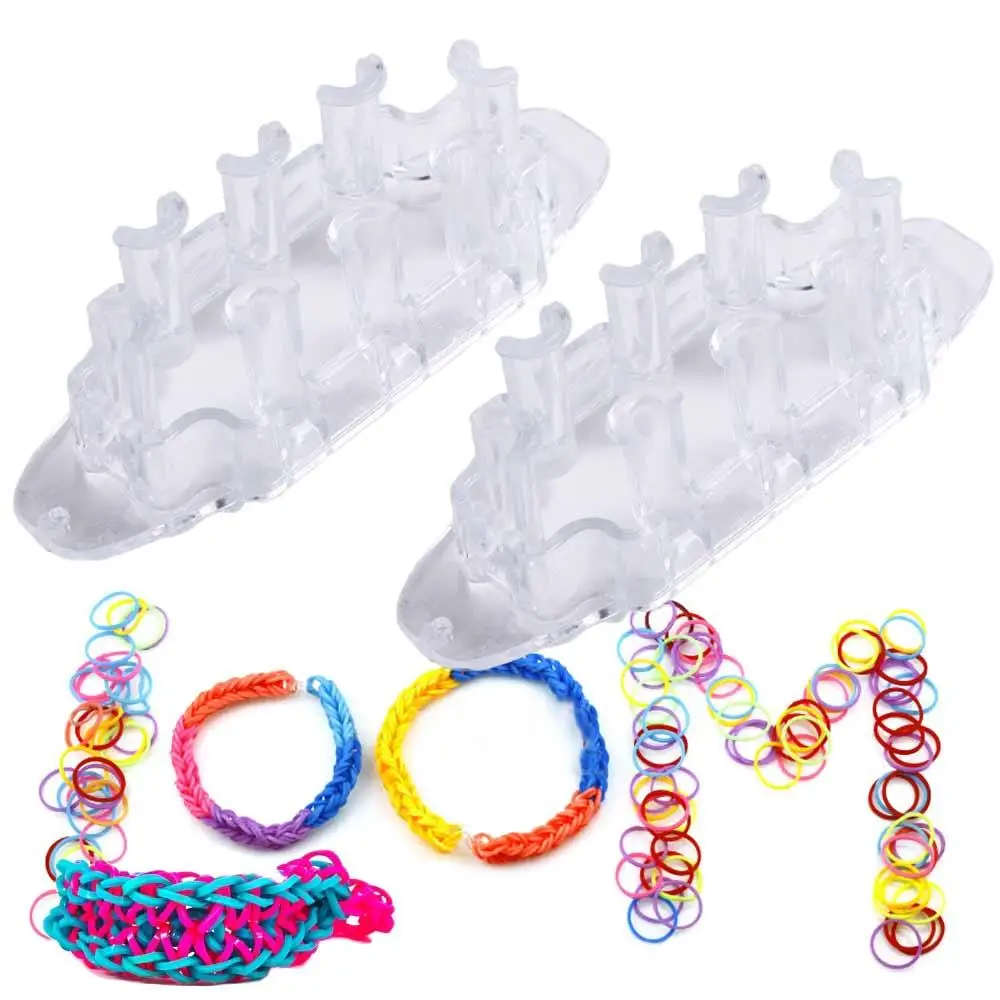 Easy Operate DIY Rubber Band Loom Weaver Tool O-shaped Plastic Rubber Band Loom Sewing Tool Mini Transparent loom bands kits 4400pcs beads toys set loom rubber bands rainbow hand knitting machine handmade diy color rubber band diy kids