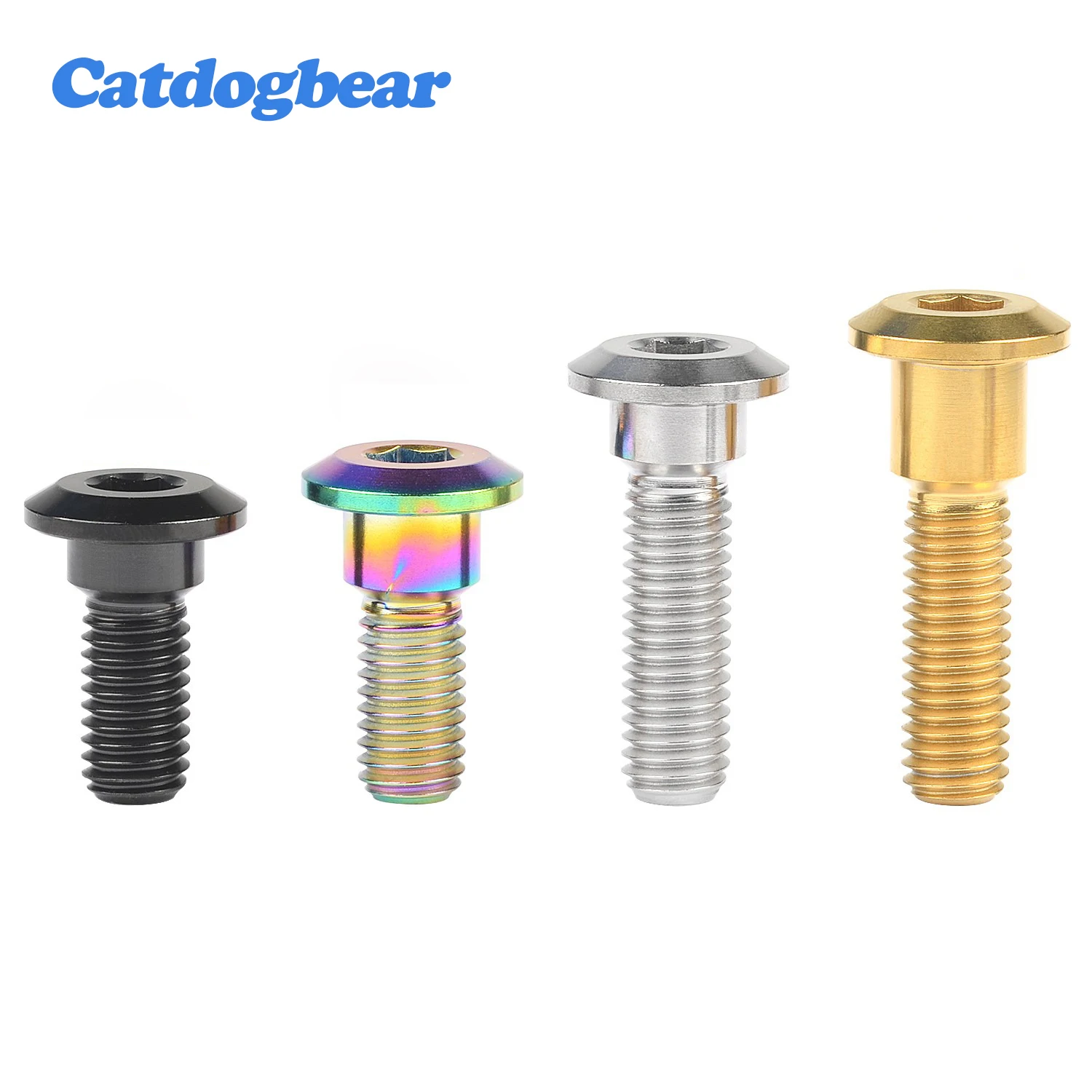 Catdogbear 4PCS M8 Titanium Bolt Motorcycle Brake Disc M8x20 22 25 30 33mm for YAMAHA Motor Bike Fixed Repair Accessory