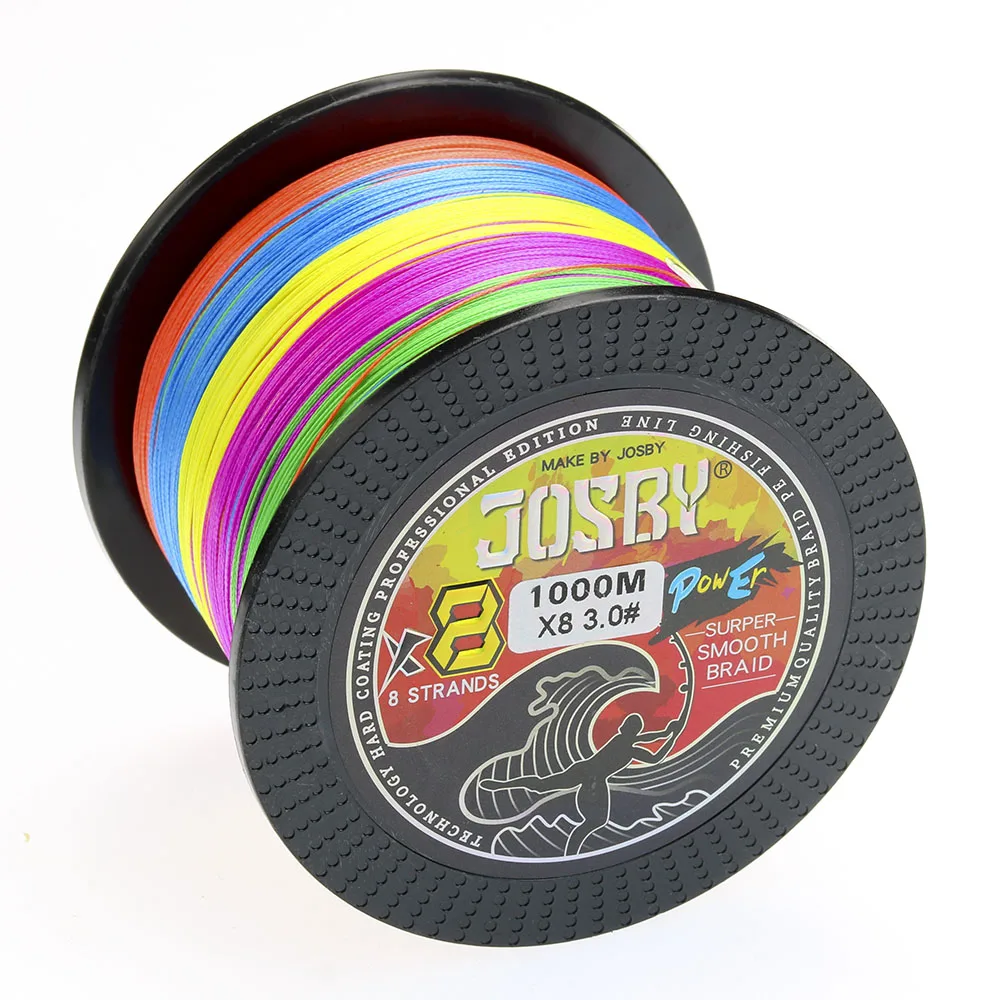JOSBY Pesca Fly Fishing Line 8 Strand PE Carp Braided Wire Peche Sea Spinning Multifilamento Cord 12~120LB 1000M 500M 300M 150M 5