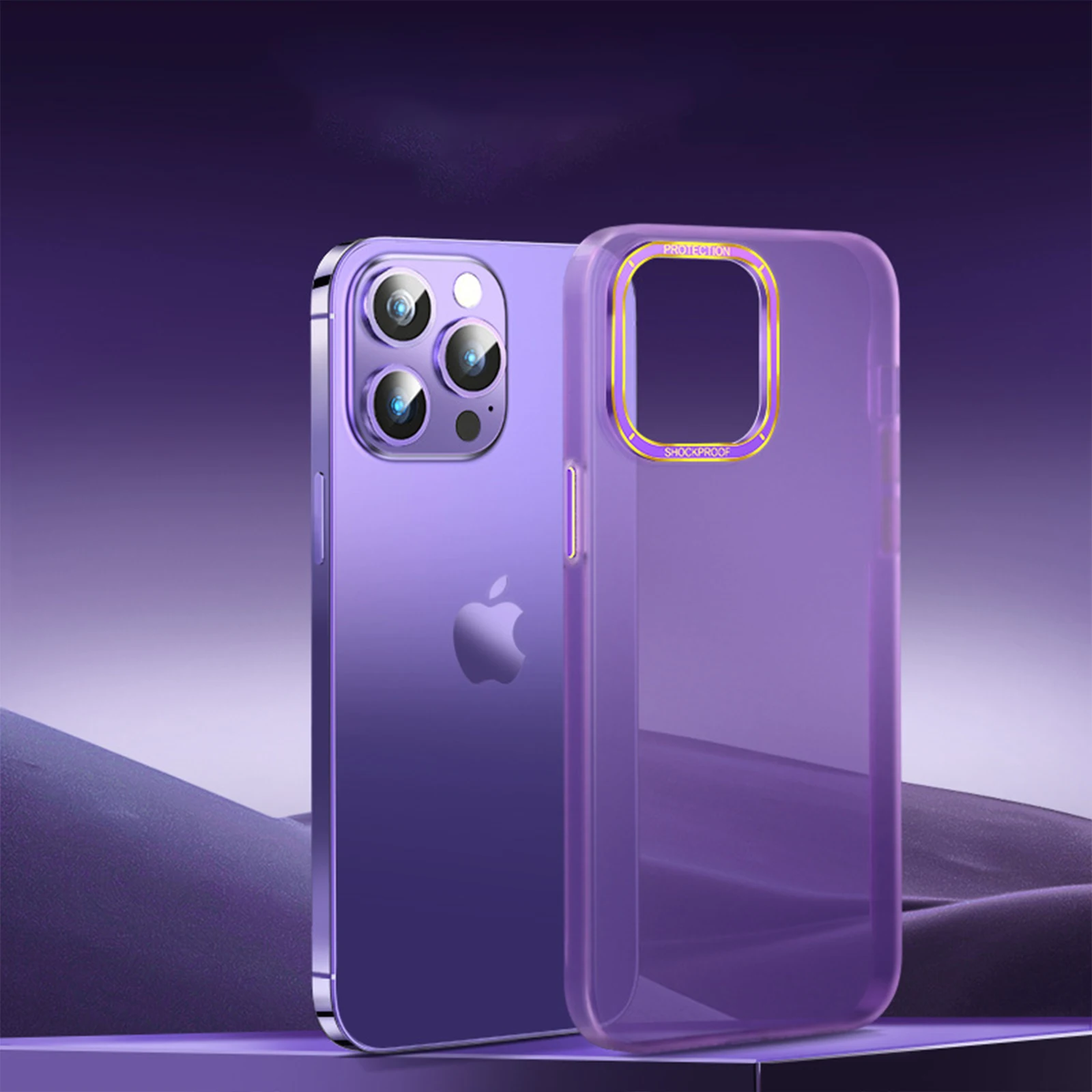 

Frosted Clear Phone Case for iPhone 14 Pro Max Plus 5G Hard PC Shockproof Phone Case Support Wireless Charging Protection Cover