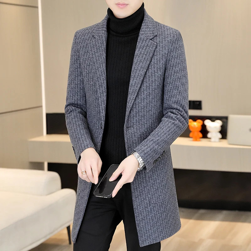 معطف رجالي عالي الجودة أنيق ومتعدد الاستخدامات من...