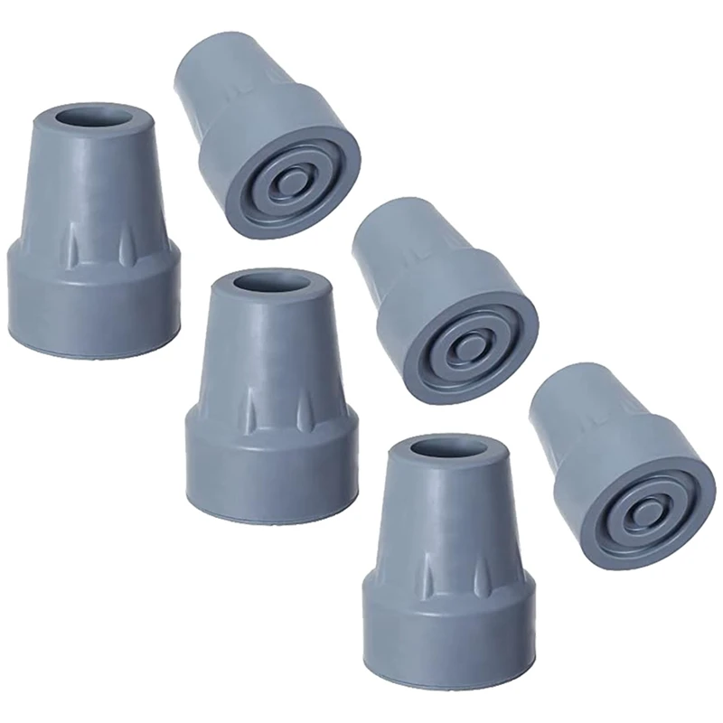 

3/4Inch Heavy Duty Non-Slip Rubber Cane Tips, Crutch Tips, Replacement Cane Foot Caps, Crutch Pads, 6 PCS