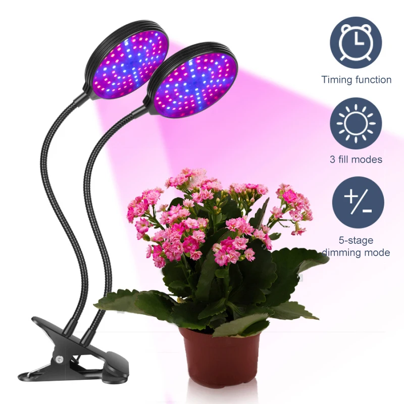 풀 스펙트럼 LED 성장 조명, USB 피토 램프, 식물 묘목 꽃 홈 텐트 성장 조명용 제어 피토램프