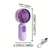 A Mini Portable Handheld Fan USB Rechargeable Personal Cooling Fan Button Control Indoor and Outdoor Use Office Travel 4