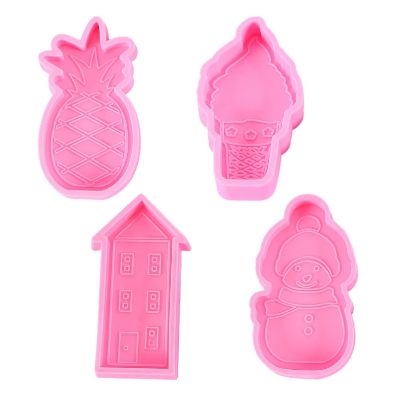 

DIY Cartoon Keychain Epoxy Resin Mold Jewelry Pendant Decorations Silicone Mould
