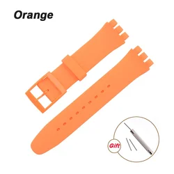 Colorful Silicone Sports Watch Band - Replacement Wrist Strap - 16mm (Orange)