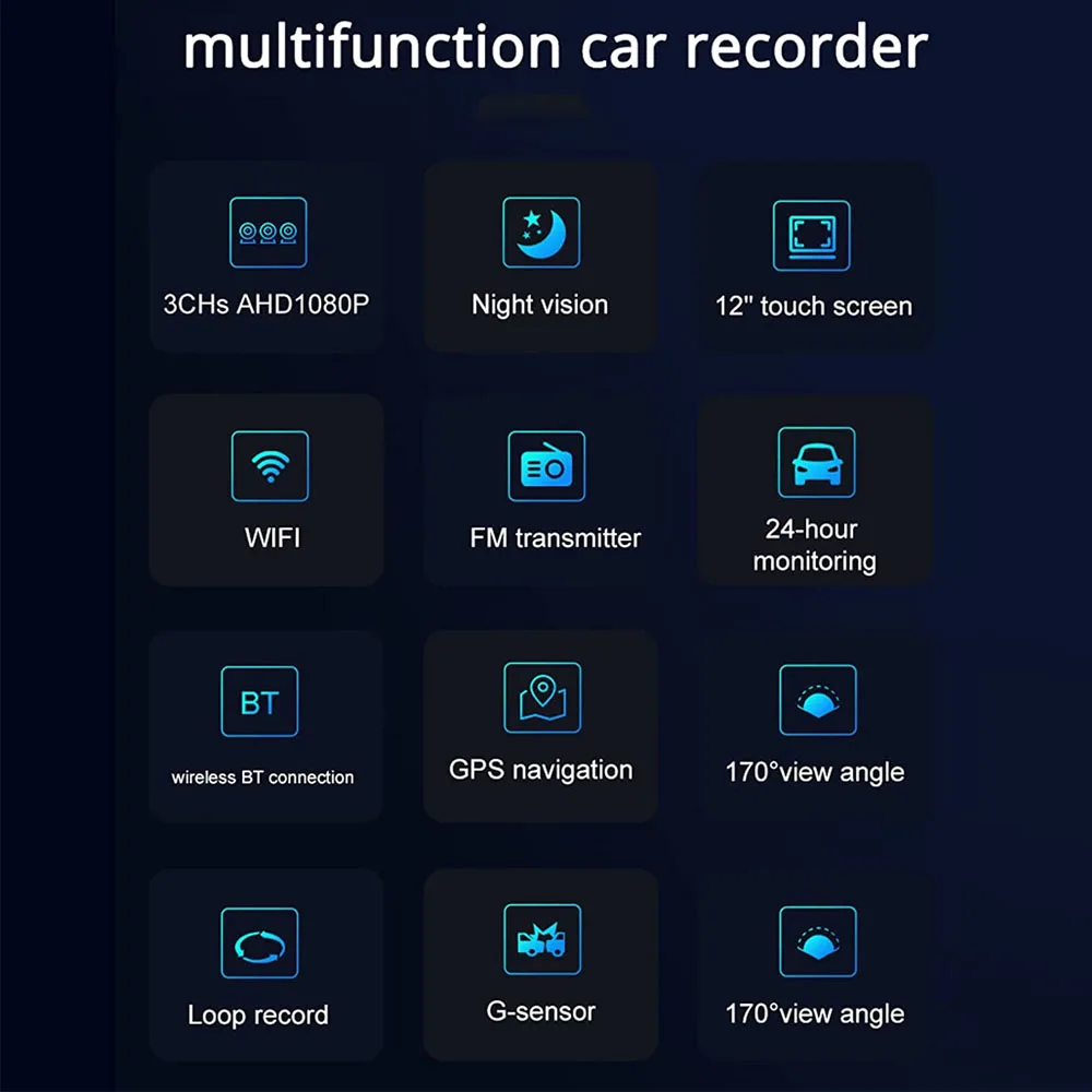 HGDO 2.5K & 1080P & 1080P 대시 캠 3 1 GPS WIFI CarPlay 비디오 레코더 안 드 로이드 자동차 자동차 DVR 전면 후면보기 미러 카메라