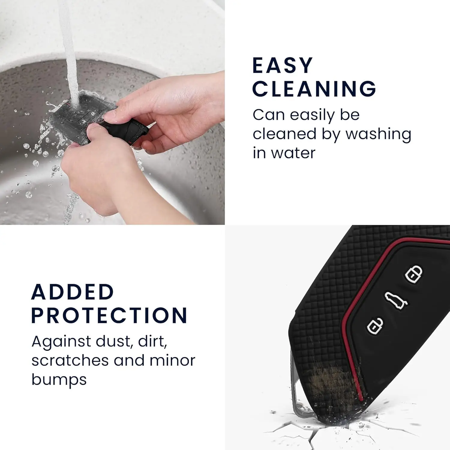 Silicone Car Key Fob Holder and Decorative Cover Trim