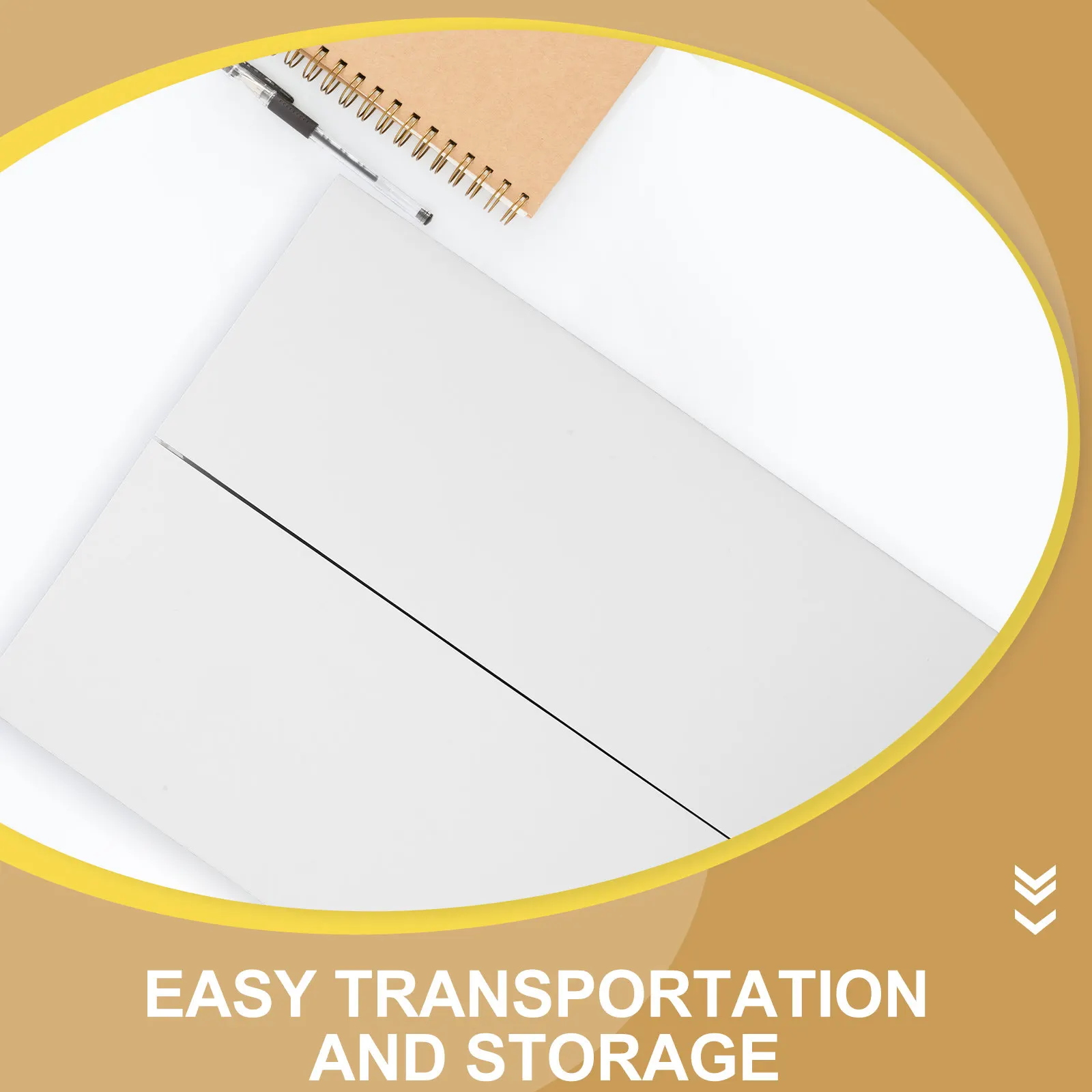 1세트 흰색 삼단 접이식 포스터 보드 휴대용 광고 발표용 디스플레이 (양면 테이프 포함) 삼단 접이식 포스터 보드