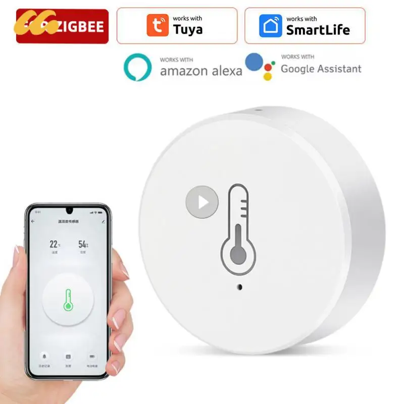 

1Pcs Tuya ZigBee Smart Temperature And Humidity Sensor Work With Smart Life App Zigbee Hub Via Alexa For Google Home Smart Home