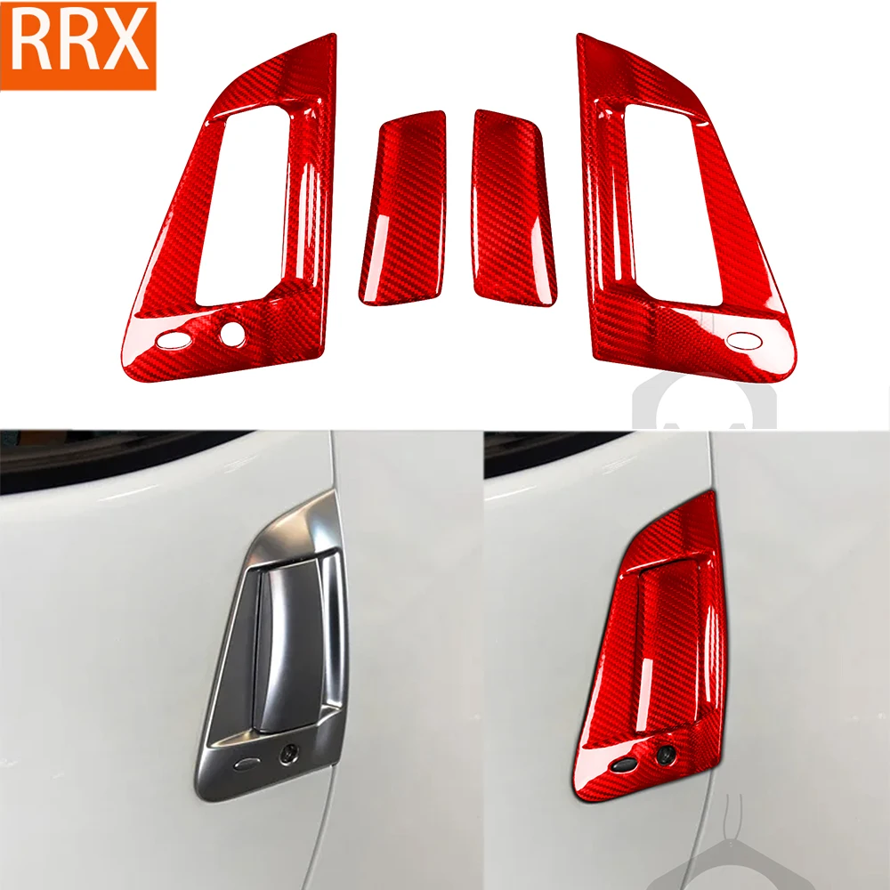 

Панель автомобильной дверной ручки для Nissan 370Z Z34 2009-2021, накладка рамы, наклейки из натурального углеродного волокна, автомобильные внешние аксессуары